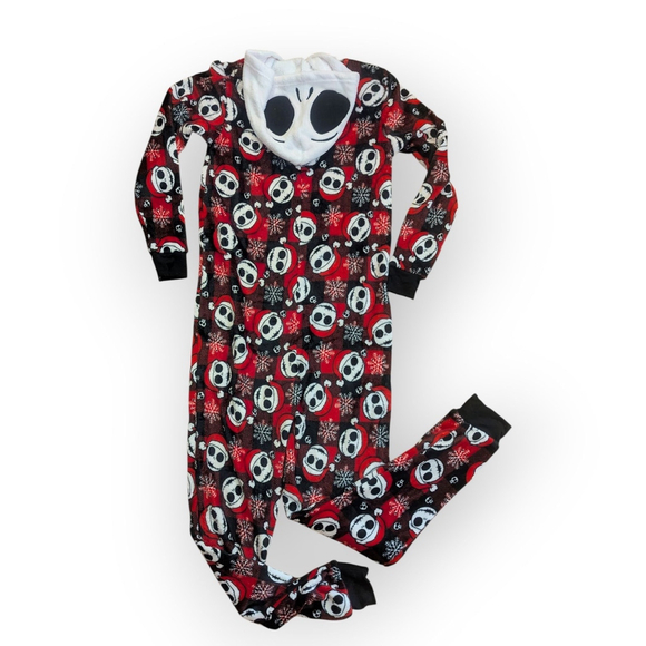 Nightmare Before Christmas Pajama Onesie Unionsuit Small Red Black - Picture 2 of 10
